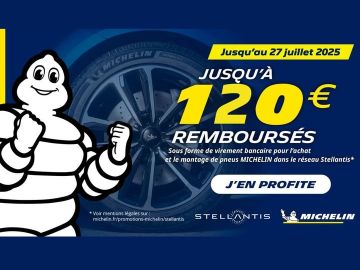 🚗💨 Offre exceptionnelle sur vos pneus Michelin ! 🔥🔧

Jusqu’au 27 juillet c’est le moment idéal pour changer vos pneus.

Jusqu’à 120 € remboursés pour l’achat...