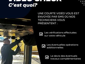 🚗✨ Vidéo check, c’est quoi ? ✨🚗

Vous recevez un lien personnalisé par SMS qui vous permettra d’accéder en un clic à différentes informations.

✅ Une partie...