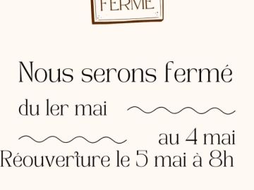 🔔 **Fermeture exceptionnelle** 🔔  
Le garage sera fermé du 1er mai au 4 mai inclus**.  
Nous rouvrirons nos portes le **lundi 5 mai à 8h00**.  

Merci de...