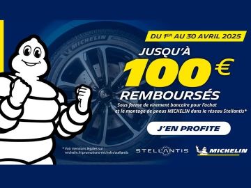 🚗💨 Offre exceptionnelle sur vos pneus Michelin ! 🔥🔧

Du 1er au 30 avril, jusqu’à 100€ remboursés sur l’achat de vos pneus Michelin !

Que ce soit pour plus...