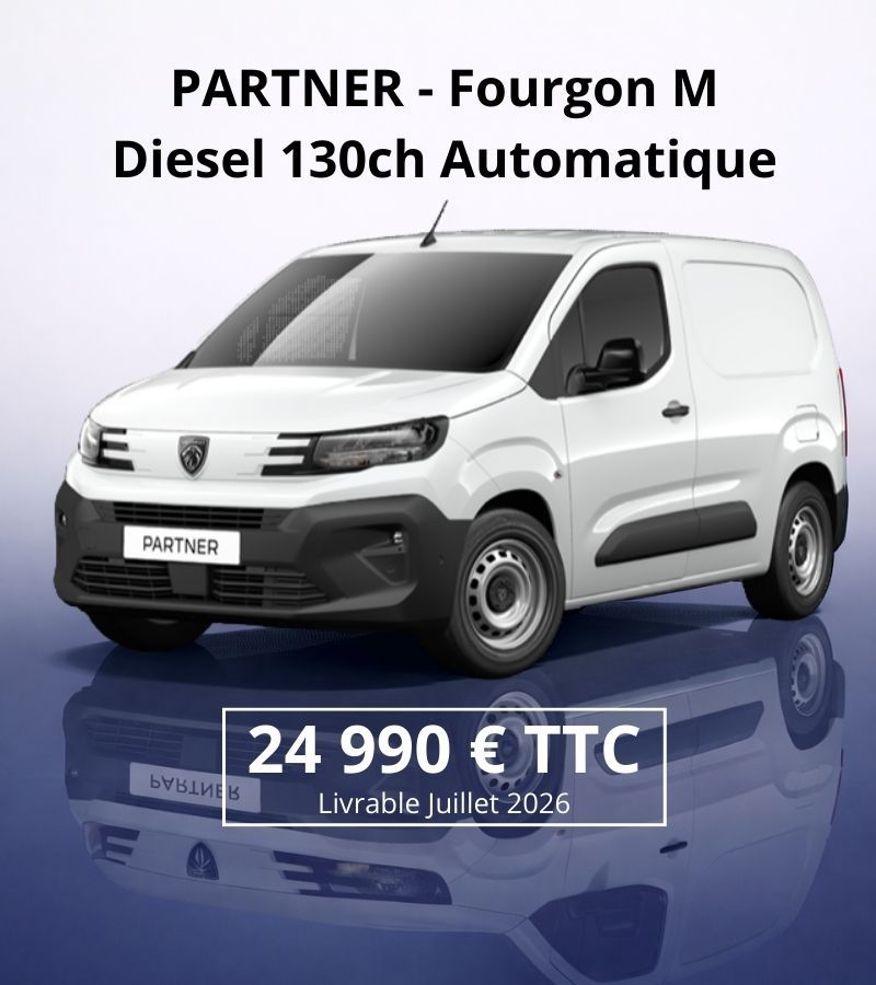 PARTNER - Fourgon M Diesel 130ch Automatique v&eacute;hicule d'occasion au Garage Lannev&egrave;re &agrave; Montfort en Chalosse (40)