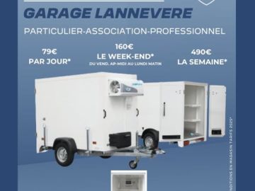 🚛 Besoin de place ? Réservez votre remorque frigorifique dès maintenant ! ❄️

Particulier, association ou professionnel, le Garage Lannevere vous propose la...