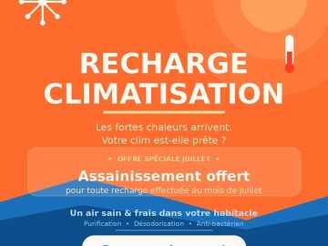 ☀️ Les grandes chaleurs arrivent — votre climatisation est-elle au point ?
Rouler avec une clim qui ne refroidit plus, c'est l'été le plus long de votre vie....