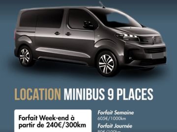 🚐 Réservez dès aujourd’hui votre prochain déplacement !

Notre minibus 9 places s'adapte à tous vos besoins : sorties en groupe, week-ends, événements...